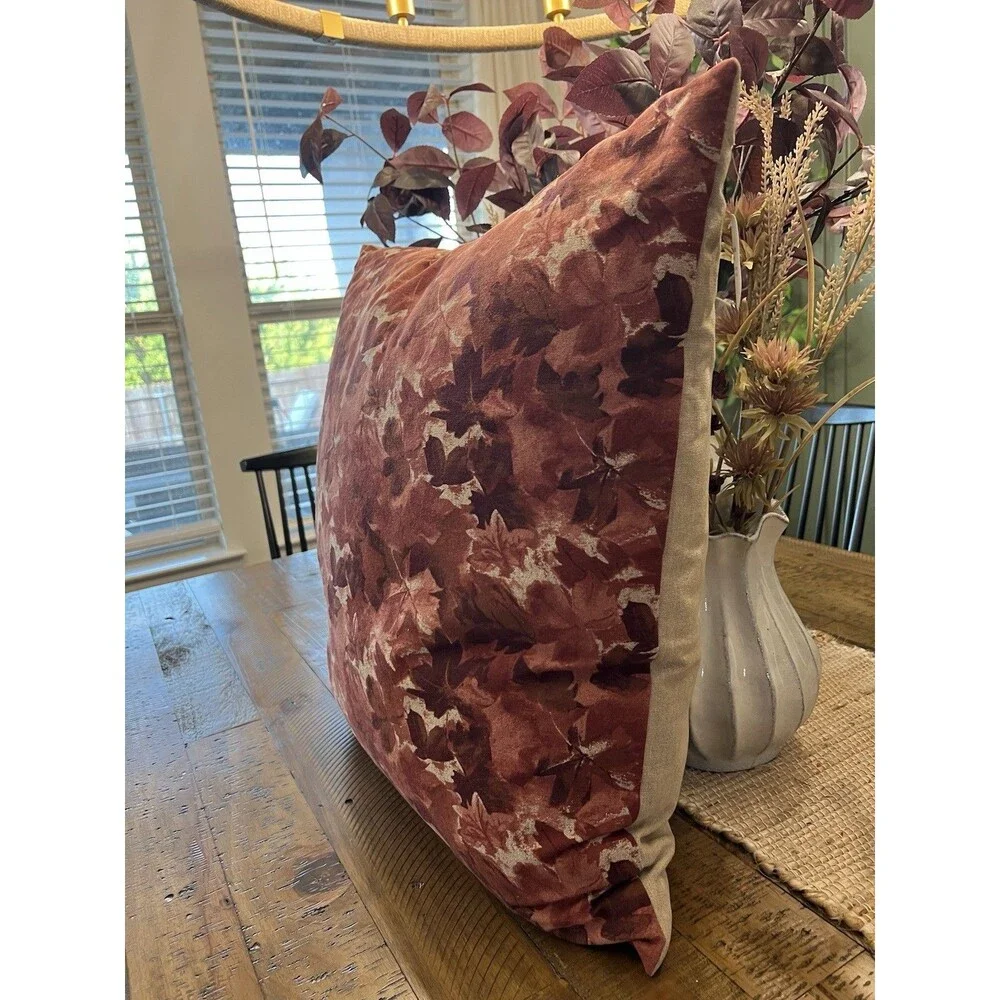 Threshold Studio McGee Oversized Floral Square Decorative Throw Pillow Cotton